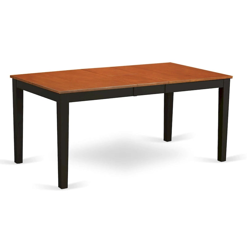 Table de salle à manger rectangulaire avec rallonge portefeuille