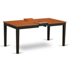 Table de salle à manger rectangulaire avec rallonge portefeuille