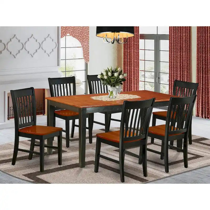 Table de salle à manger rectangulaire avec rallonge portefeuille