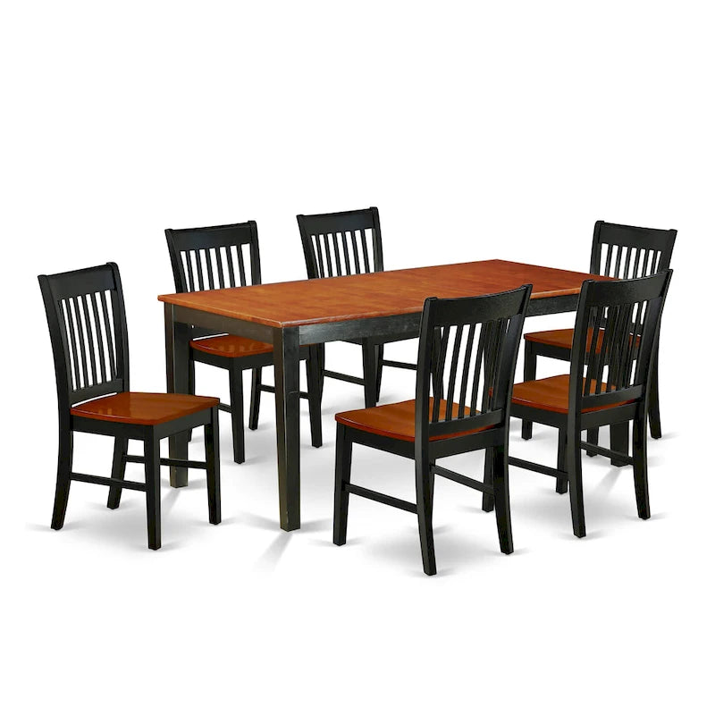 Table de salle à manger rectangulaire avec rallonge portefeuille