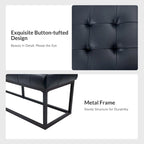 Banc de chambre en cuir véritable classique