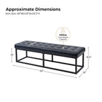 Banc de chambre en cuir véritable classique