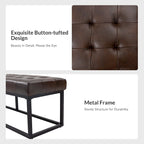 Banc de chambre en cuir véritable classique