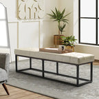 Banc de chambre en cuir véritable classique