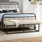 Banc de chambre en cuir véritable classique