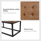 Banc de chambre en cuir véritable classique