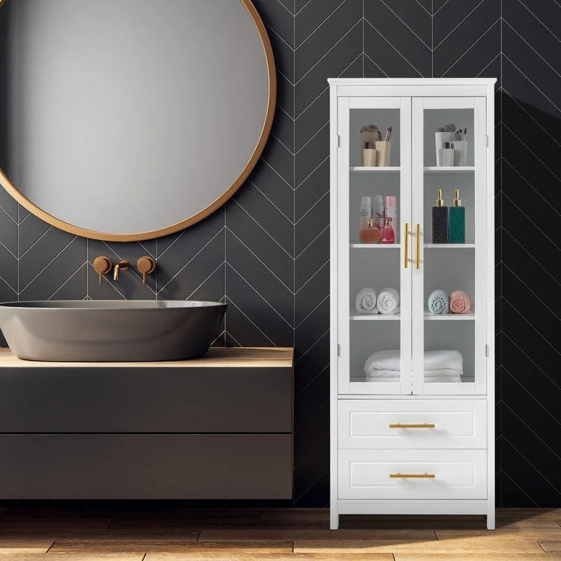 Meuble de salle de bain en MDF blanc