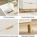 Table de chevet moderne imitation bois avec tiroirs