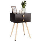 Table de chevet à 2 tiroirs de style moderne du milieu du siècle