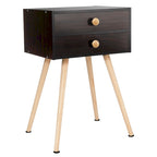 Table de chevet à 2 tiroirs de style moderne du milieu du siècle