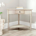 SAFAVIEH Calla Grey Corner Table - 33.9 x 17.3 x 28 - 34Wx17Dx28H