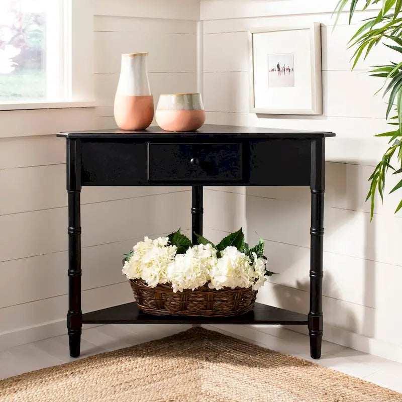Table de coin grise 34Wx17Dx28H