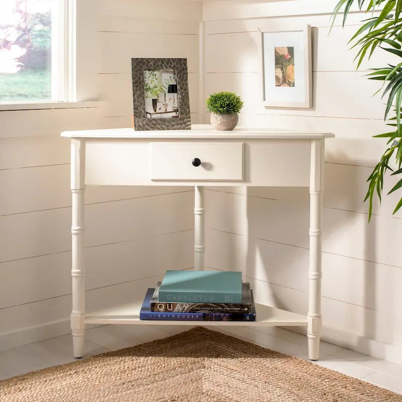 Table de coin grise 34Wx17Dx28H