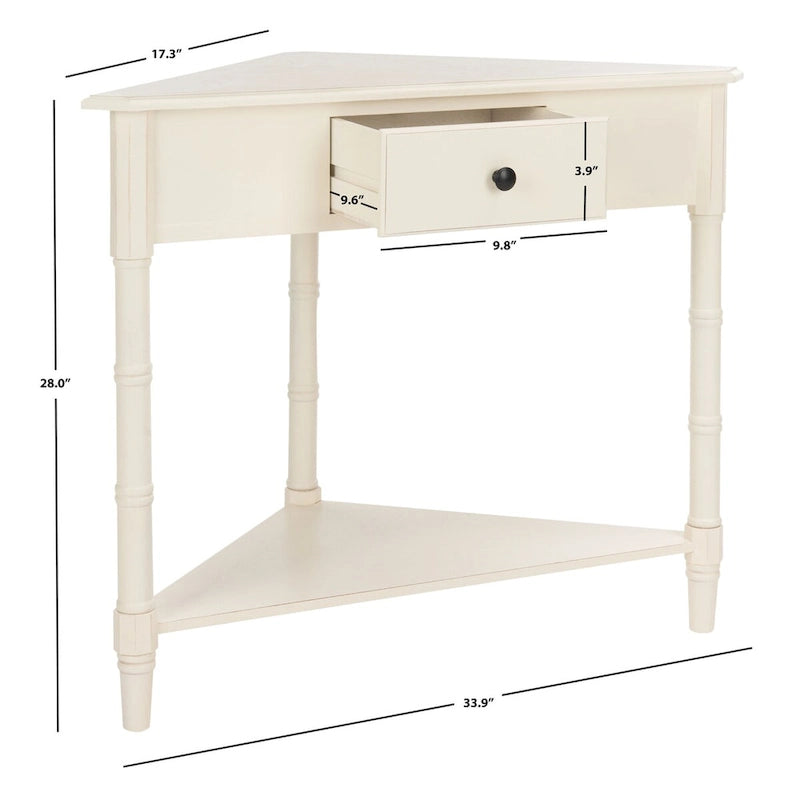 Table de coin grise 34Wx17Dx28H
