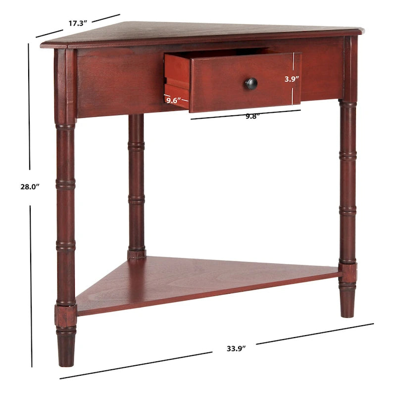 Table de coin grise 34Wx17Dx28H