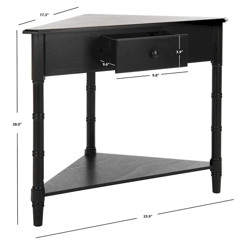 Table de coin grise 34Wx17Dx28H