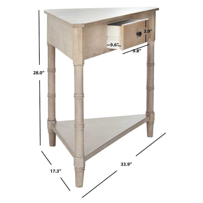 Table de coin grise 34Wx17Dx28H