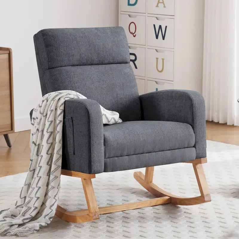 Fauteuil à bascule pour chambre de bébé avec repose-pieds
