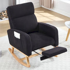 Fauteuil à bascule pour chambre de bébé avec repose-pieds