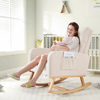 Fauteuil à bascule pour chambre de bébé avec repose-pieds