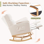Fauteuil à bascule pour chambre de bébé avec repose-pieds