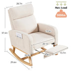Fauteuil à bascule pour chambre de bébé avec repose-pieds