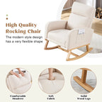 Fauteuil à bascule pour chambre de bébé avec repose-pieds