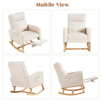 Fauteuil à bascule pour chambre de bébé avec repose-pieds