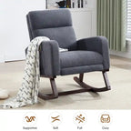 Fauteuil à bascule pour chambre de bébé avec repose-pieds