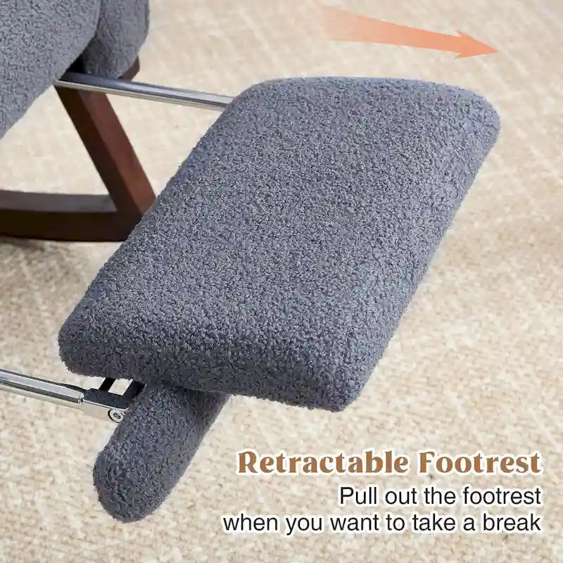 Fauteuil à bascule pour chambre de bébé avec repose-pieds