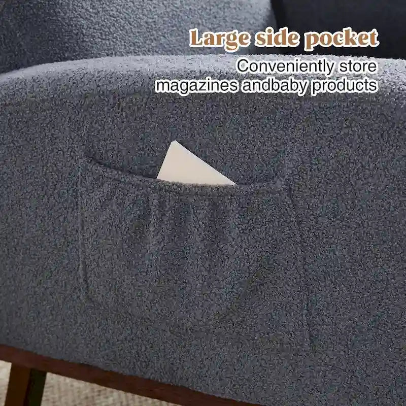 Fauteuil à bascule pour chambre de bébé avec repose-pieds