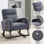Fauteuil à bascule pour chambre de bébé avec repose-pieds