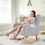 Fauteuil à bascule pour chambre de bébé avec repose-pieds