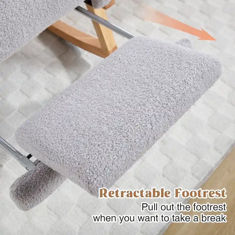 Fauteuil à bascule pour chambre de bébé avec repose-pieds
