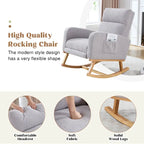 Fauteuil à bascule pour chambre de bébé avec repose-pieds