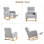 Fauteuil à bascule pour chambre de bébé avec repose-pieds