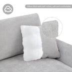Canapé d'angle en chenille surdimensionné de 119x55 pouces avec méridienne