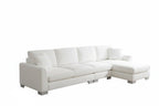 Canapé d'angle en chenille surdimensionné de 119x55 pouces avec méridienne