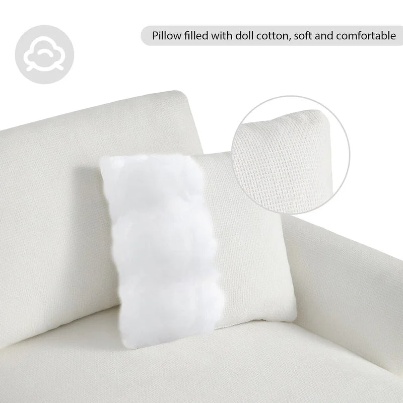 Canapé d'angle en chenille surdimensionné de 119x55 pouces avec méridienne