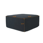 Canapé d'angle modulable moderne avec 3 oreillers, canapé de salon convertible avec poufs