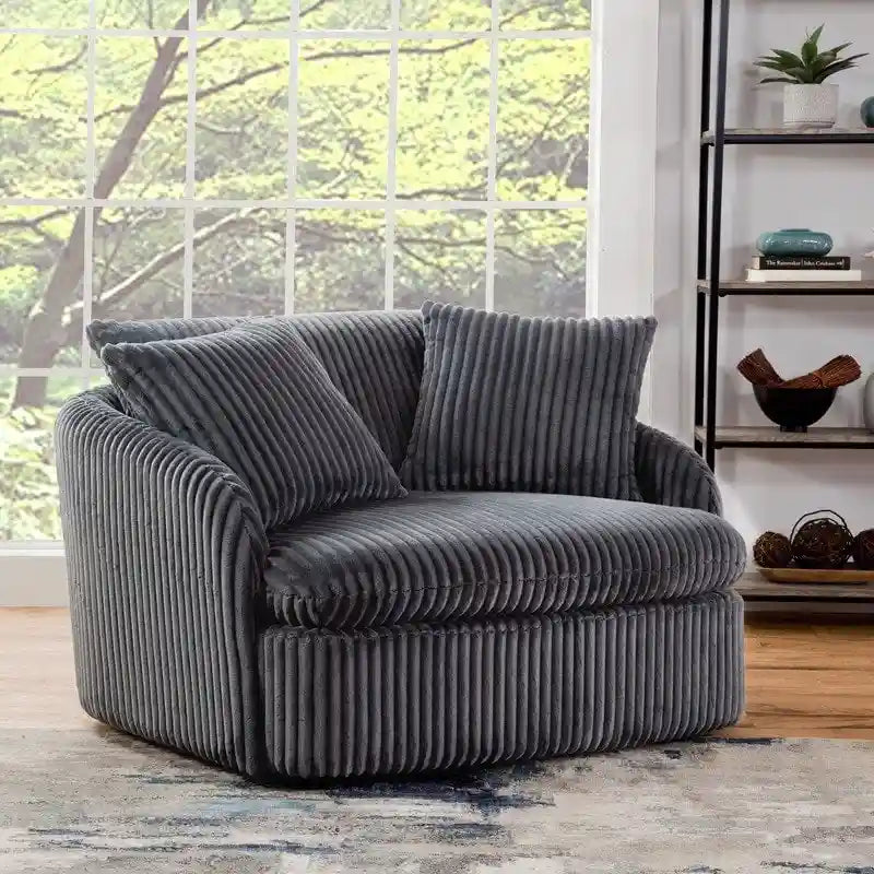 Fauteuil de relaxation pivotant sur 360° et surdimensionné