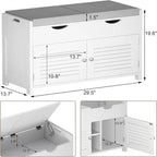 Banc de rangement à chaussures - 35P x 75L x 50H