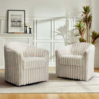 Fauteuil d'appoint pivotant à 360 degrés en fausse fourrure de lapin