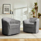 Fauteuil d'appoint pivotant à 360 degrés en fausse fourrure de lapin