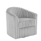 Fauteuil d'appoint pivotant à 360 degrés en fausse fourrure de lapin