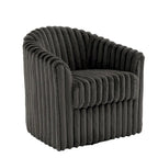 Fauteuil d'appoint pivotant à 360 degrés en fausse fourrure de lapin