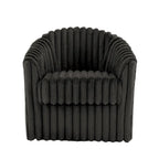 Fauteuil d'appoint pivotant à 360 degrés en fausse fourrure de lapin