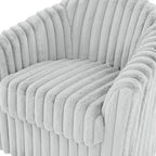 Fauteuil d'appoint pivotant à 360 degrés en fausse fourrure de lapin
