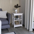 Table d'appoint avec étagère de rangement