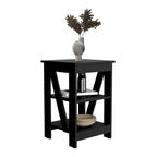 Table d'appoint avec étagère de rangement